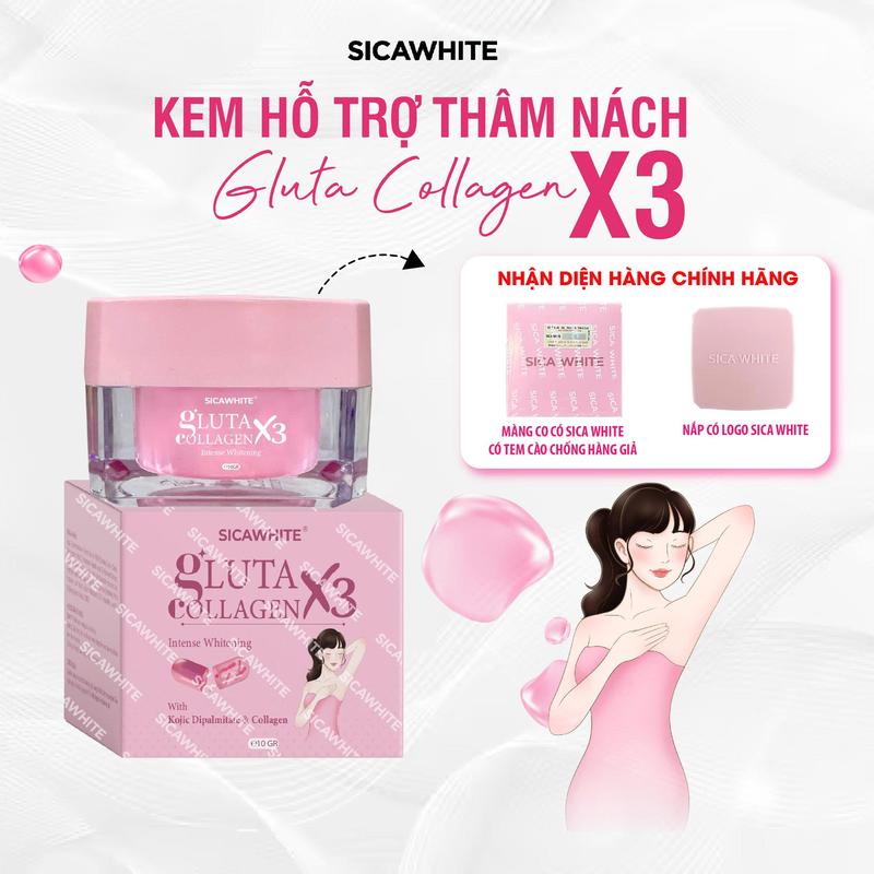 D72 Kem Hỗ Trợ Giảm Thâm - Hỗ Trợ Khử Mùi Dưỡng Da Vùng Dưới Cánh Tay Đầu Gối Khuỷu Tay - Gluta Collagen x3 10gr