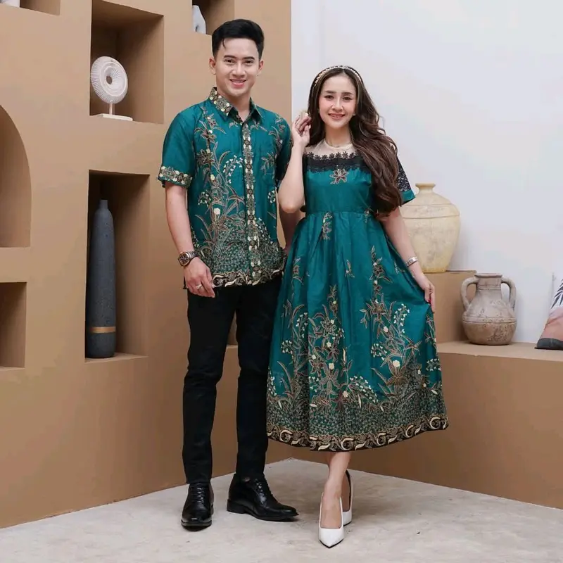 Dress Couple  unggul jaya Kain unggul jaya+renda+tille+brokat Kondangan 0