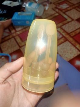 Product Review of Dr.isla BY11 aikat gigi bayi sikat lidh bayi 3 in 1sikat gigi bahan silikon perawatan mulut bayi sikat gigi newborn sikat gigi set lidah dan gigi sikat lidah bayi set bahan silikon from S**i W**a A**i 3