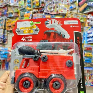 Mainan Anak Truck Mekanik Mini Super Lucu dan Keren Model 4 Truk KGP 11 DIY Truck Assembly