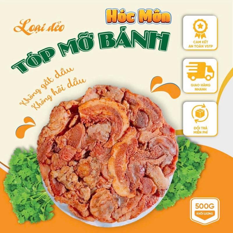 Tóp mỡ bánh loại dẻo 500g Ăn Vặt Thức Ăn Snack Food - đóng gói - hút chân không