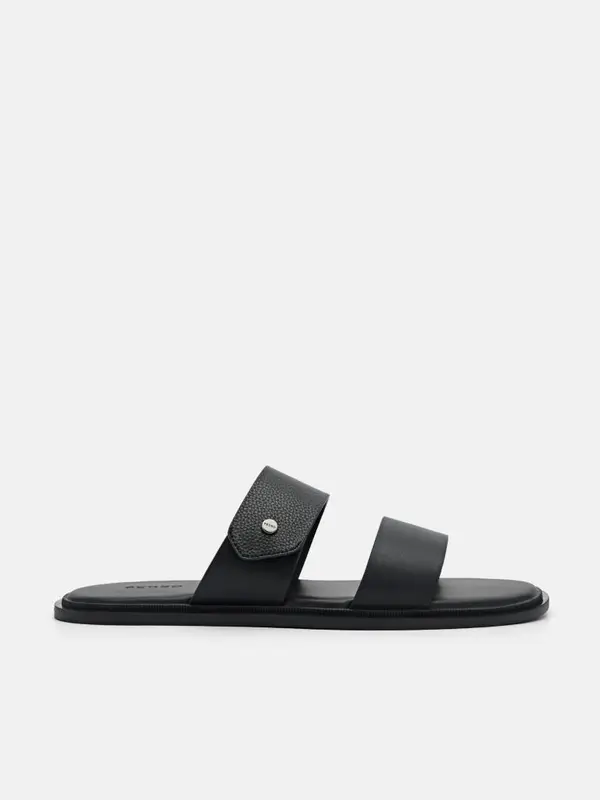 PM038 SANDAL PRIA PEDRO ORIGINAL SENDAL SLIDE CASUAL BRANDED ASLI ORI HITAM BLACK 1