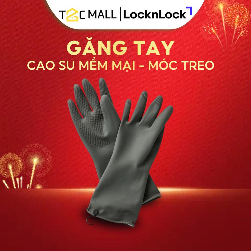 Găng Tay Rửa Bát Chén LocknLock Bằng Cao Su Bám Tốt Kèm Móc Lock&Lock ETM830…