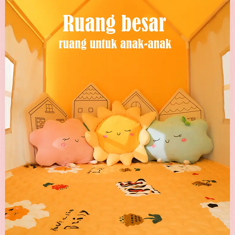 Mainan Tenda Anak Perempuan dalam ruangan Tenda Anak besar Tenda Princess 140 x 100 x 125 Tenda Bermain Indoor Outdoor 4