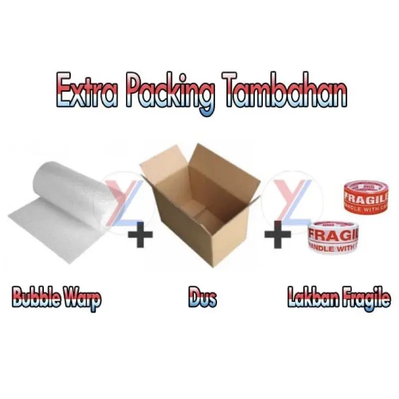 Tambahan Packing Dus & Bubble Wrap & Lakban Fragile
