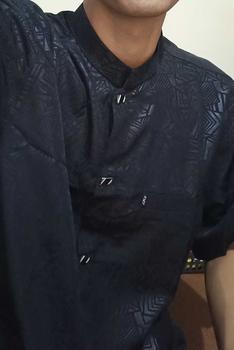 Product Review of Kemko sultan atau  Koko tangan pendek  Atasan Pria Dewasa motif etnik depan kancing vareasi bahan  Katun embos berkualitas terbaik Nyaman di pakai Baju Hitam from E** N**a 0
