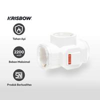 Gambar AZKO Krisbow Steker T-Arde 3 Arah Dengan Switch - Putih Electric Socket Soket Cabang Adaptor Colokan Peralatan Elektronik Extension Kotak Kontak dari AZKO ID Kota Administrasi Jakarta Pusat 4 Tokopedia