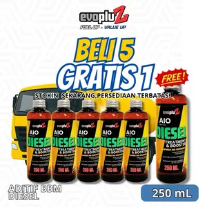 Paket Evopluz Diesel Treatment | Beli 5 Gratis 1 | Melarutkan Air Solar + Decontaminant | Solar Keruh Jadi Bening