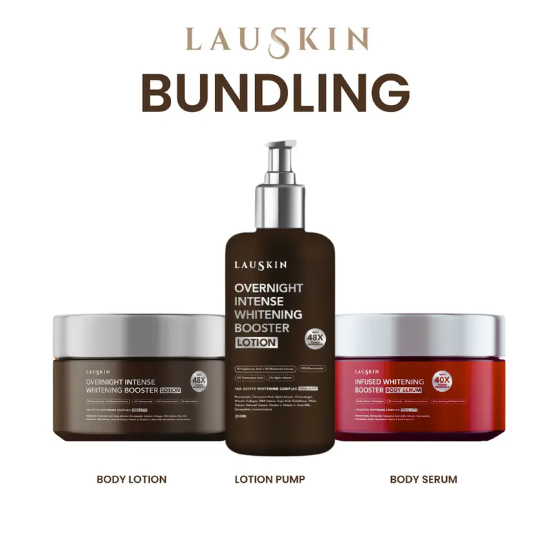 LAUSKIN - ALL VARIAN BODYSERUM | LOTION PUMP | LOTION POT  | Overnight Intense Whitening Booster Lotion | Infused Whitening Booster Body Serum 11X Active Whitening 0
