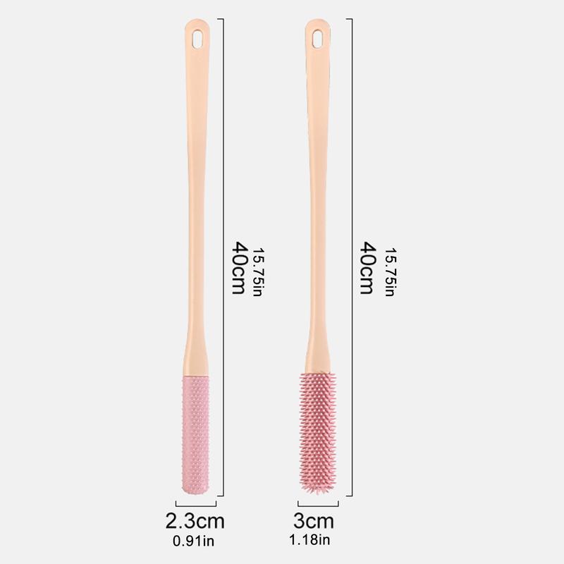 Product Introduction of 2PCS Soft Silicone Foot Wash Brush, Toe Gap Cleaning Brush, Foot Brush for Shower with Long Handle, Foot Brush with Brush Heads in Two Sizes, Foot Bath Brush for Seniors 21