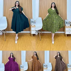 DASTER PAYUNG KLOK SUPER LEBAR Rayon  Tebal Busui Kancing Nyaman