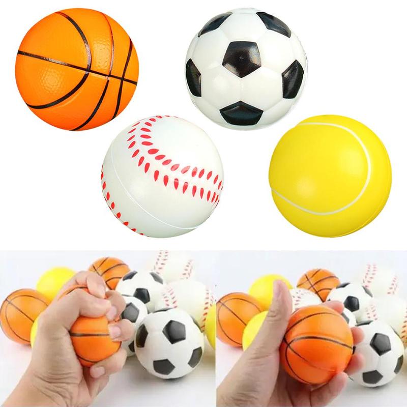 Product Introduction of Bóng Rổ Bóng Chày Bóng Đá Tennis Bóp Tập Thể Dục Squuze Đàn Hồi Mềm Mại Căng Thẳng Đồ Chơi Bóng Xốp PU Nhỏ Cho Bé Và Trẻ Em 6Cm 33