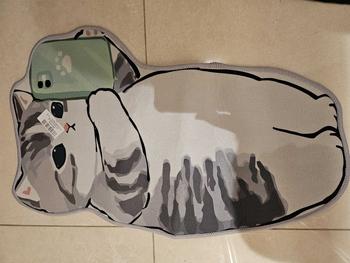 Product Review of 40*60cm Crystal Velvet Carpet Cute Cat Plush Bed Rug Living Room Bedroom Floor Mat Machine Washable Rug Window Mat from A**x 1