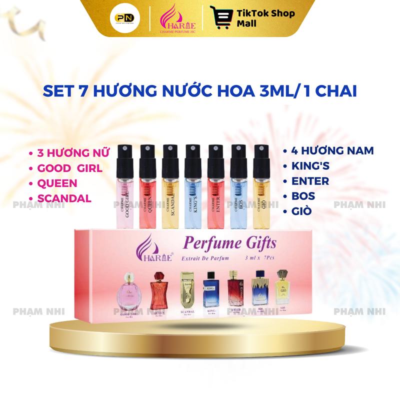  DEAL LÌ XÌ NƯỚC HOA SET 7 HƯƠNG Xịt Thơm Cosmetic 