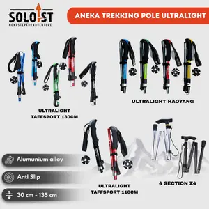 TaffSPORT TONGKAT GUNUNG LIPAT TRACKING POOL ULTRALIGHT TONGKAT JALAN LANSIA TREKKING POLE NORDIC