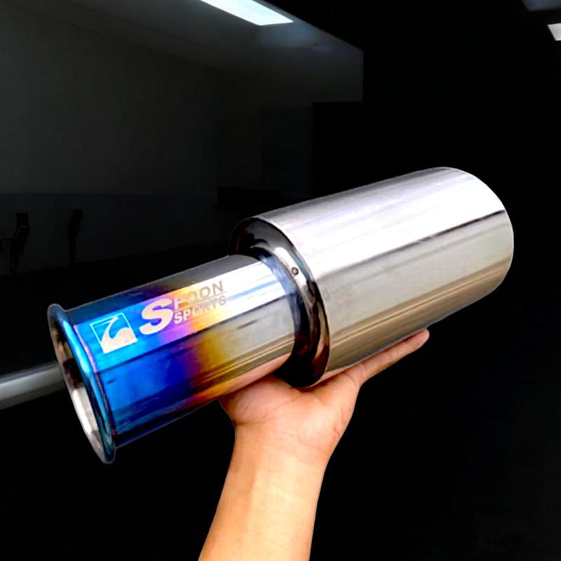 KNALPOT MOBIL RACING SPOON SPORTS SUARA BASS BULAT galvanis+stainless blumond UNTUK SEMUA JENIS MOBIL Motorcycle 4