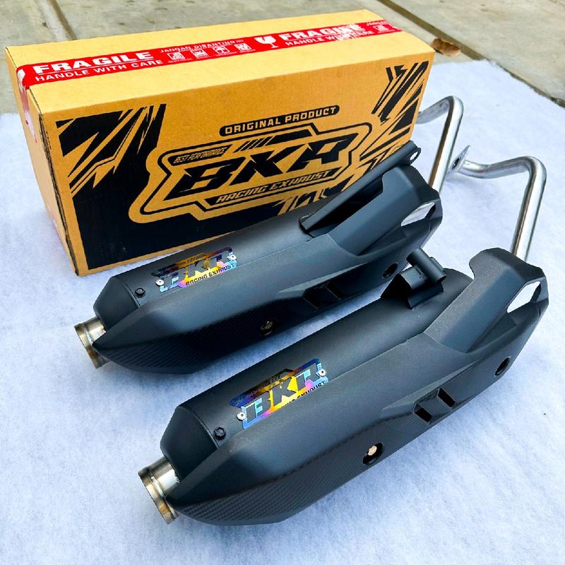Knalpot Moncong Shijiro Paket lengkap Tameng Original BKR EXHAUST untuk Motor Beat Vario Scoopy Nmax Aerox Pcx Mio - Motorcycle Karbu Racing Silincer 6