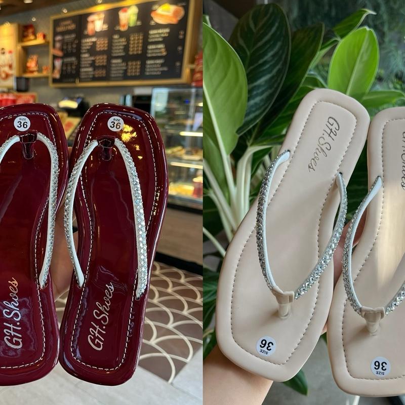 GH.shoes -Dép Kẹp Dây Đá  Sang Chảnh , Đế chống trơn trượt( 5 màu) 1