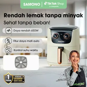(BISA COD) Samono 650 Watt Air Fryer Mesin 4L Penggorengan Tanpa Minyak Kontrol Suhu Ganda [SW-AFW04]