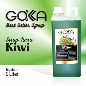 Gokka syrup rasa kiwi ukuran 1 liter -varian rasa buah  Sirup campuran
