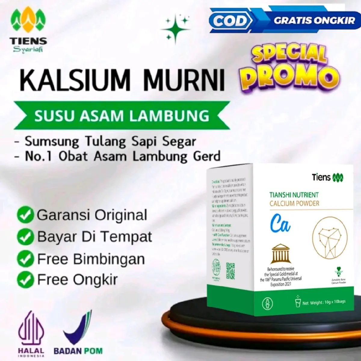 KALSIUM MURNI OBAT CHINA UNTUK ASAM LAMBUNG AMPUH MENYEMBUHKAN GERD ANXIETY NUTRIENT CALCIUM POWDER