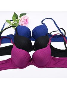 BR6034C *3 piezas de sujetadores en hermosos colores  y diferentes tallas COPA C con un diseño ondulado que te hara ver espectacular     Casual-Cómodo  Fantasía-Elegante    Sujetador con aro    Sin Almohadillas    Poliéster    Fresco    Alto Soporte
