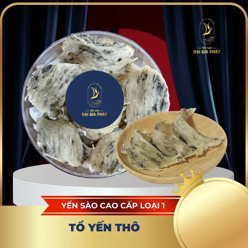 Tổ Yến Sào Khánh Hòa Thô Cao Cấp - Tặng Nhíp + Táo Đỏ + Đường Phèn + Hạt Chia