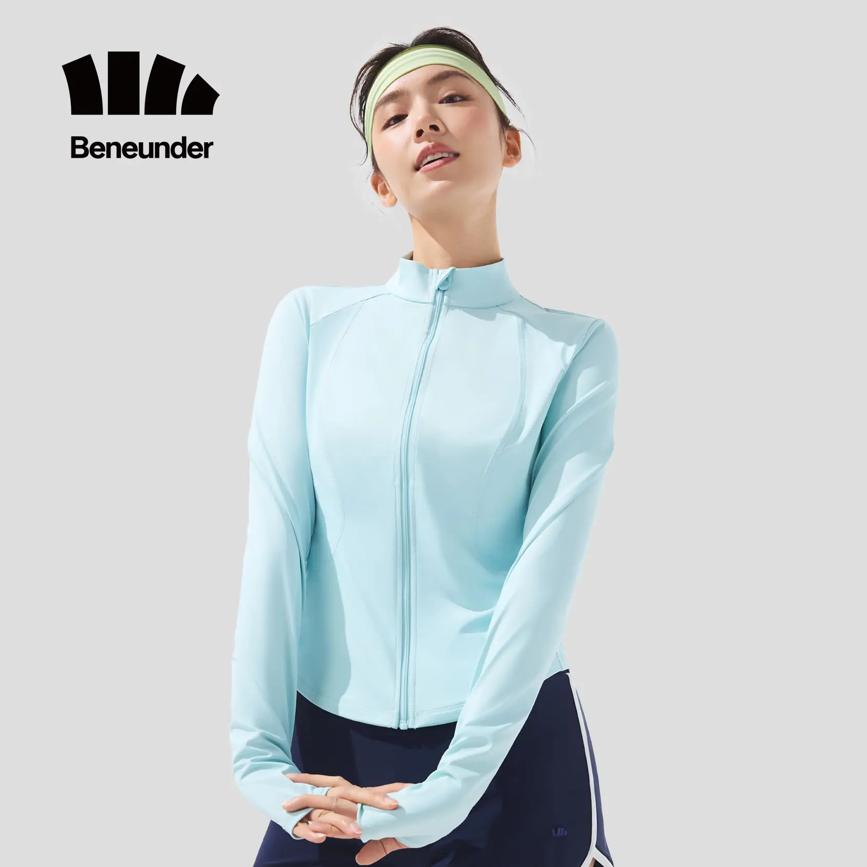 Beneunder AL819 Women's Sun Jacket, UPF100+ Sun Protection, Cooling & 3D Eye Mask, Slim Fit Breathable Cover-Up for Park Stroll/City Commute, SEA Humidity-Proof