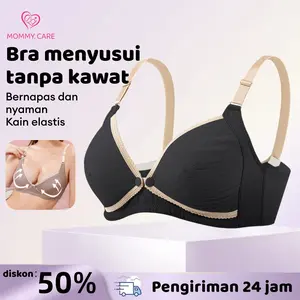 ANGELMOMMY Bra Menyusui Seamless Tanpa Kawat Bra Dengan Kait Depan Tanpa Bantalan Tipis Ekstra Besar Katun Nyaman XY01
