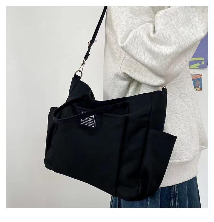 Product Introduction of Túi Vải Tote Nhật Bản, Dày Dặn, Nhiều Ngăn, Phong Cách Thường Ngày Thích Hợp Cho Học Sinh, Có Thể Mang Theo Bằng Tay Hoặc Đeo Một Bên Vai, Túi Đeo Chéo, Lý Tưởng Cho Trường Học, Thiết Kế Đơn Giản 25