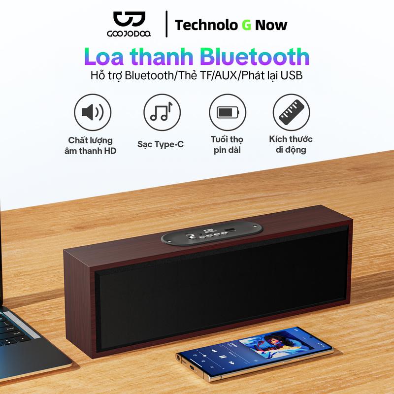  Loa thanh âm thanh trình điều khiển kép Bluetooth 5.3 + 4 chế độ Họa Tiết Gỗ Pin 3600mAh AUX   TF Card  GOJODOQ × KOC   KOL  