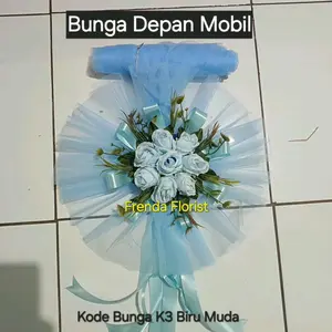 HANYA BUNGA DEPAN MOBIL pengantin, Bunga hiasan mobil pengantin.