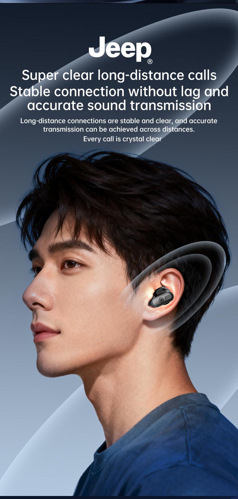 Jeep JP-EW131 TWS Earphone Bluetooth 6.0 Headphone Nirkabel Kontrol Sentuh Suara HIFI Panggilan HD Headset