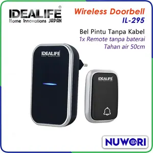 Bell Rumah - Bel Pintu Wireless - Idealife WD-1101 (IL-295) Remot Tanpa Baterai