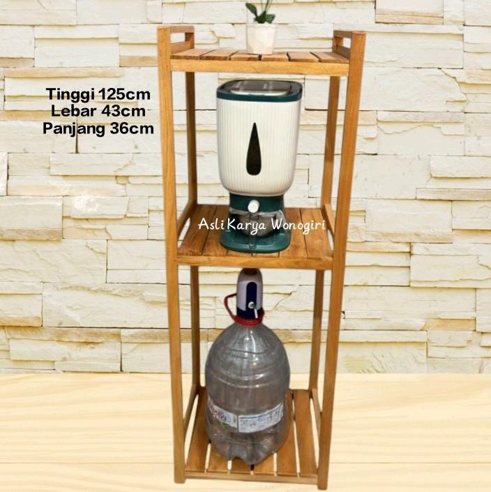 RAK Galon JUMBO Tinggi 125 MEJA Dispenser JUMBO Rak Serbaguna Meja Galon Rak Mejikom 3