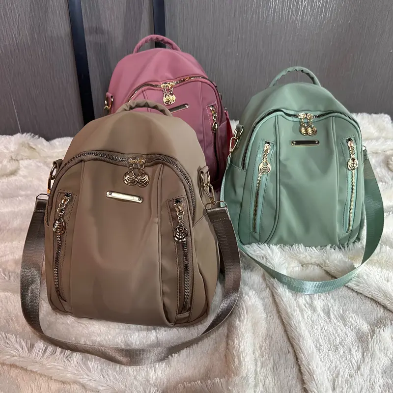 Tas Ransel Fashion Wanita Terbaru Backpack Korea Multifungsi Hitam Cewek Sekolah Kulit 4