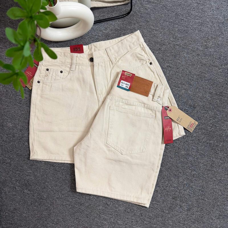 Quần Short Kaki Unisex Ống Rộng - S02 Màu Kem Trắng Túi Trơn Dễ Mặc Dễ Phối Đồ