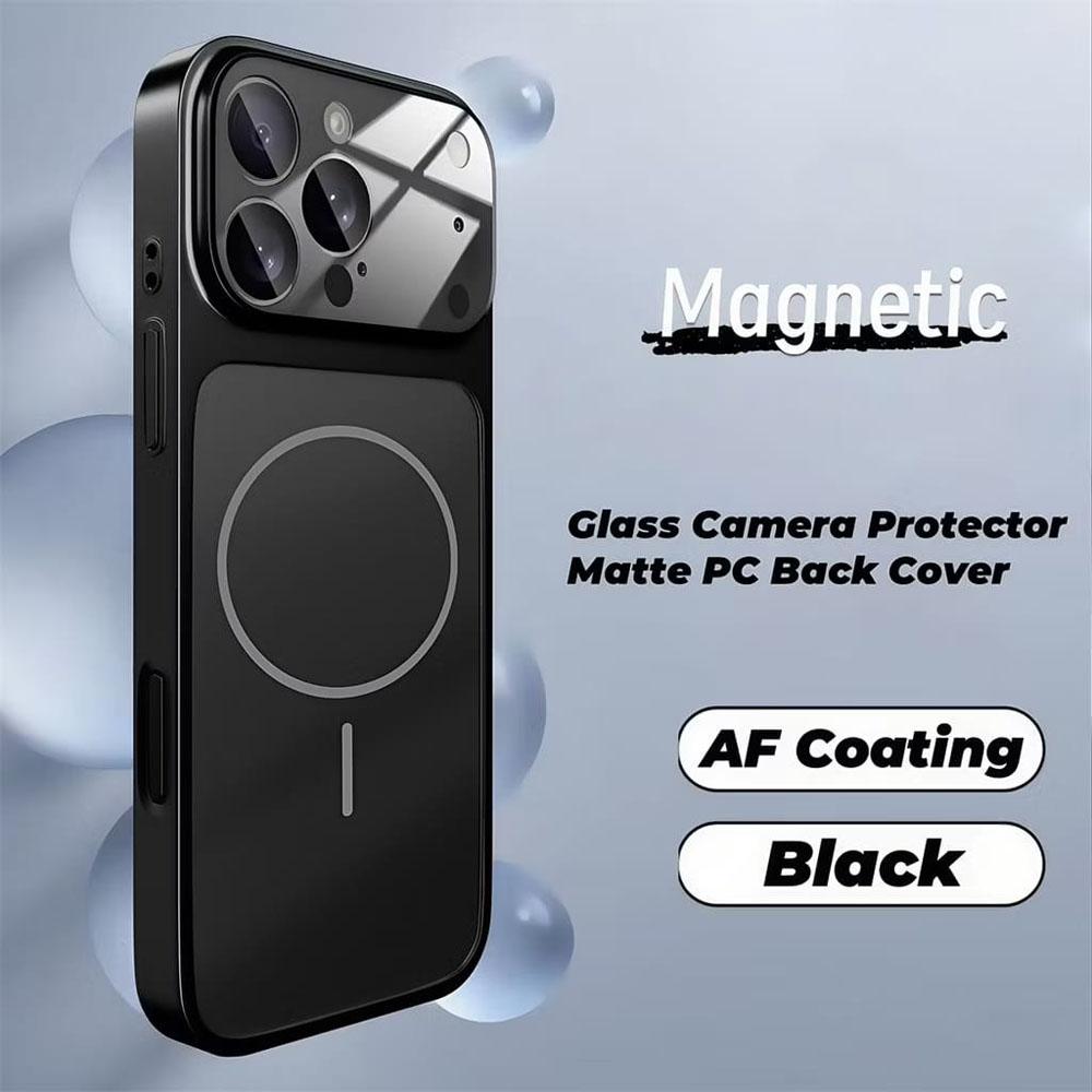 [Case Berubah Menjadi 17 ProMax]  MagGlass Magnetic Case Untuk Iphone Case Compatible Iphone 11 12 13 14 15 16 17 Pro Plus Max [Hanya Case Pelindung Belakang Handphone]
