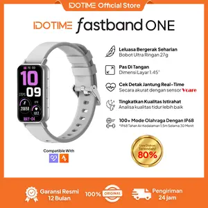 【COD+PayLater】IDOTIME & fastband ONE Jam Tangan Pintar Wanita SILVER Jam Running & Lari Pace  Ringan Nyaman Dipakai  Heart Rate Monitor & Health Tracking  Layar Sentuh Bluetooth  Bisa Ganti Wallpaper  Sync Strava  Da Fit App  IP68 Waterproof