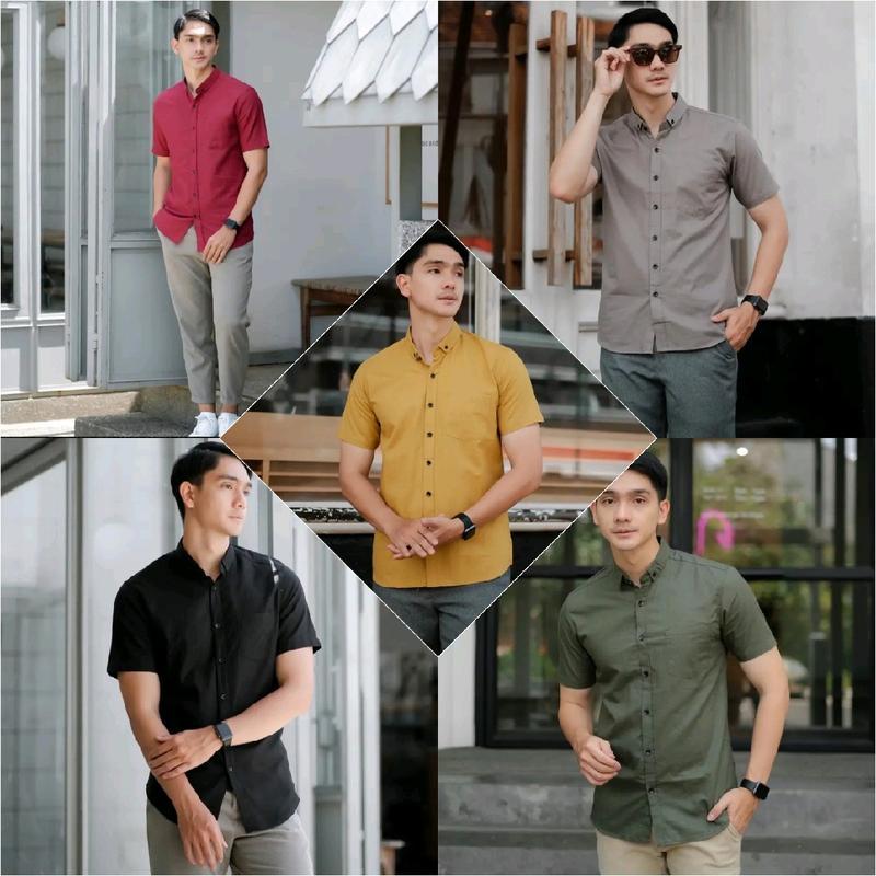 Kemeja Dewasa 100 ribu 4 pcs, Baju Distro Kain Katun Pria Cowok Nyaman 2
