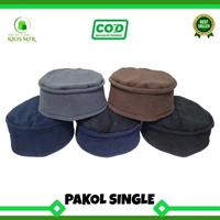 Gambar PECI PAKOL SINGEL ALL SIZE , Peci Pakol Single Dewasa , Peci Haji Pakol , Peci Kopiah Pakol Single dari kios MTR Kab. Bogor 1 Tokopedia