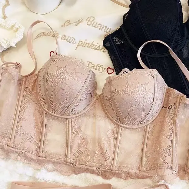 Fairys gift  Bra BH Push Up Set Kawat Celana Dalam Wanita Bikini Sport Beha Lingerie Korea Fashion Bralette Remaja Perempuan Sexy  Motif Cewek Pita Bunga Murah 2