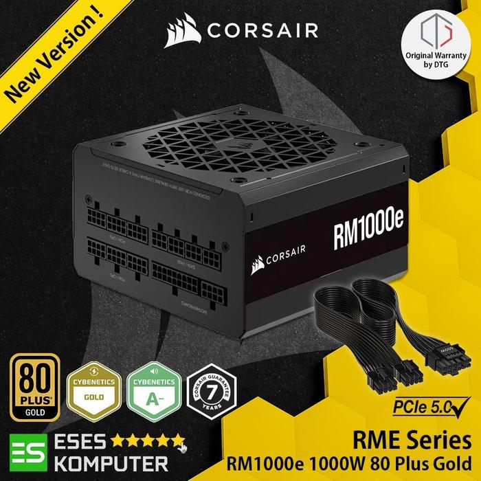 Gambar PSU Corsair RMe Series RM1000e 1000Watt 80 Plus Gold Fully Modular dari ESES Komputer Kota Bandung Tokopedia