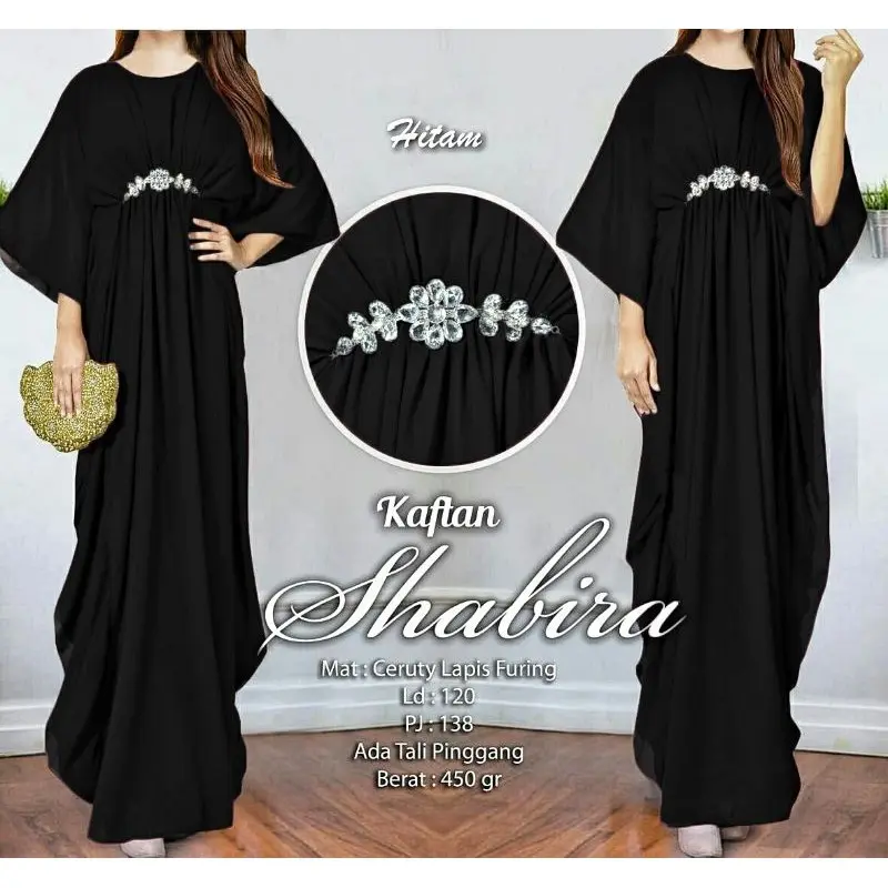 KAFTAN TERLARIS SHABIRA KAFTAN/KAFTAN WANITA KONDANGAN Ceruty Fit Panjang Lebaran
