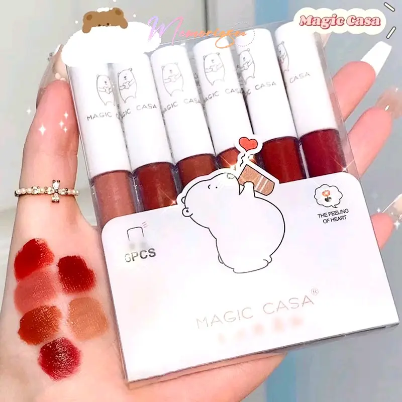 lipstik Magic Casa Bear Lip lips lipz lipglaze lipmatte lipglos velvet liptint waterproff matte set murah awet