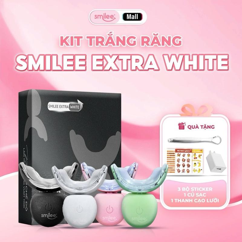 Kit Smilee Extra White - Tặng 3 tấm sticker + 1 củ sạc + 1 cạo lưỡi - Bảo hành 12 tháng - Hàng chính hãng