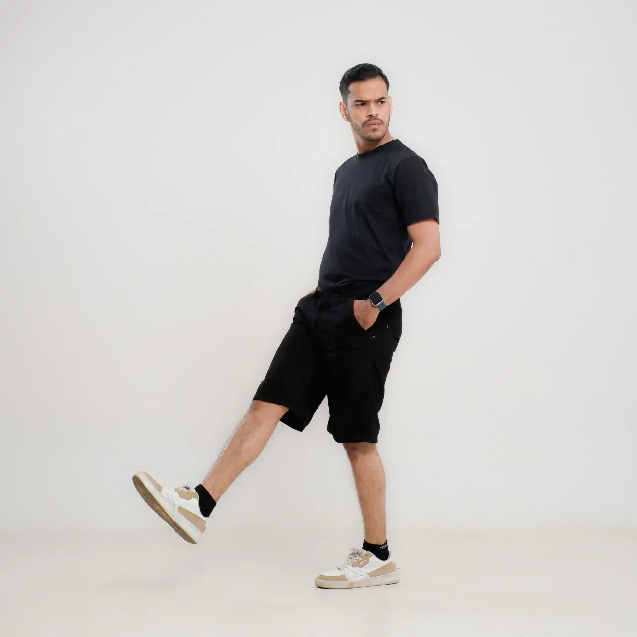 Celana pendek, celana pendek kanvas, celana pria, celana santai,celana paspol, celana santai, celana katun, Nyaman Panjang Shorts Distro Casual Cowok Cargo Dewasa Hitam Abu
