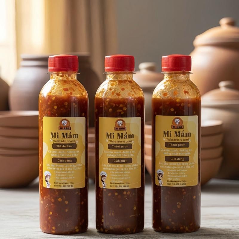  Mắm Cá Cơm Nguyên Con Truyền Thống  3 chai-5chai 350g 1 chai  - Đặc Sản Bình Định 