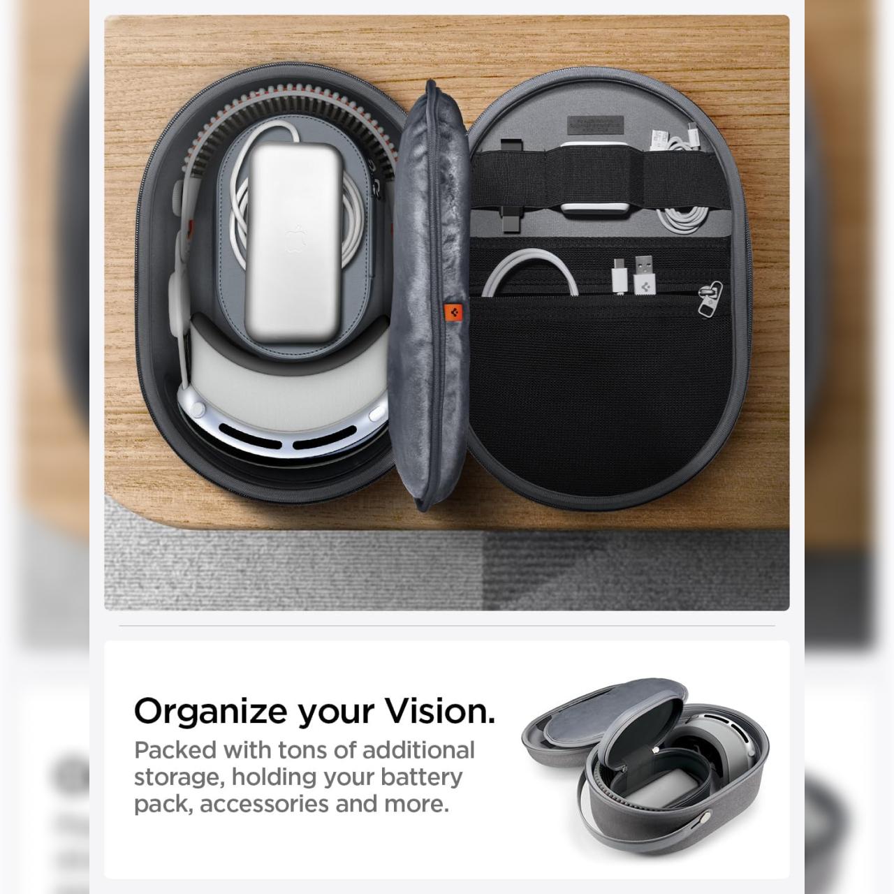 Spigen Apple Vision Pro Pouch Klasden - Charcoal Gray AFA07240