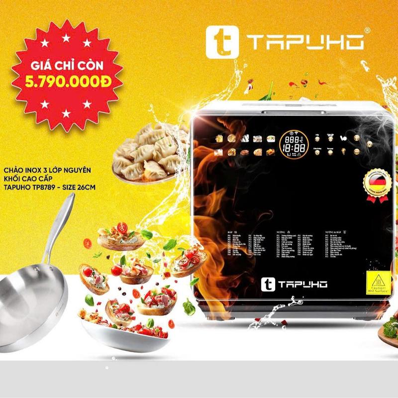 Nồi chiên hơi nước TAPUHO TSF16 COLOR phiên bản giới hạn cao cấp 2025 70 chức năng 16L thương hiệu Đức phụ kiện inox 304